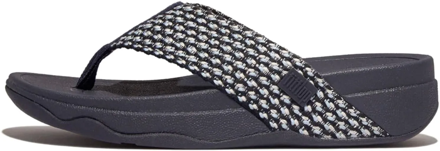 FitFlop Women's Surfa Multi-Tone Webbing Toe-Post Sandals Wedge