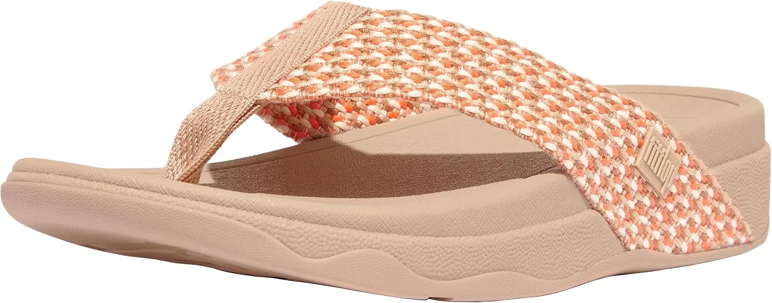 FitFlop Women's Surfa Multi-Tone Webbing Toe-Post Sandals Wedge