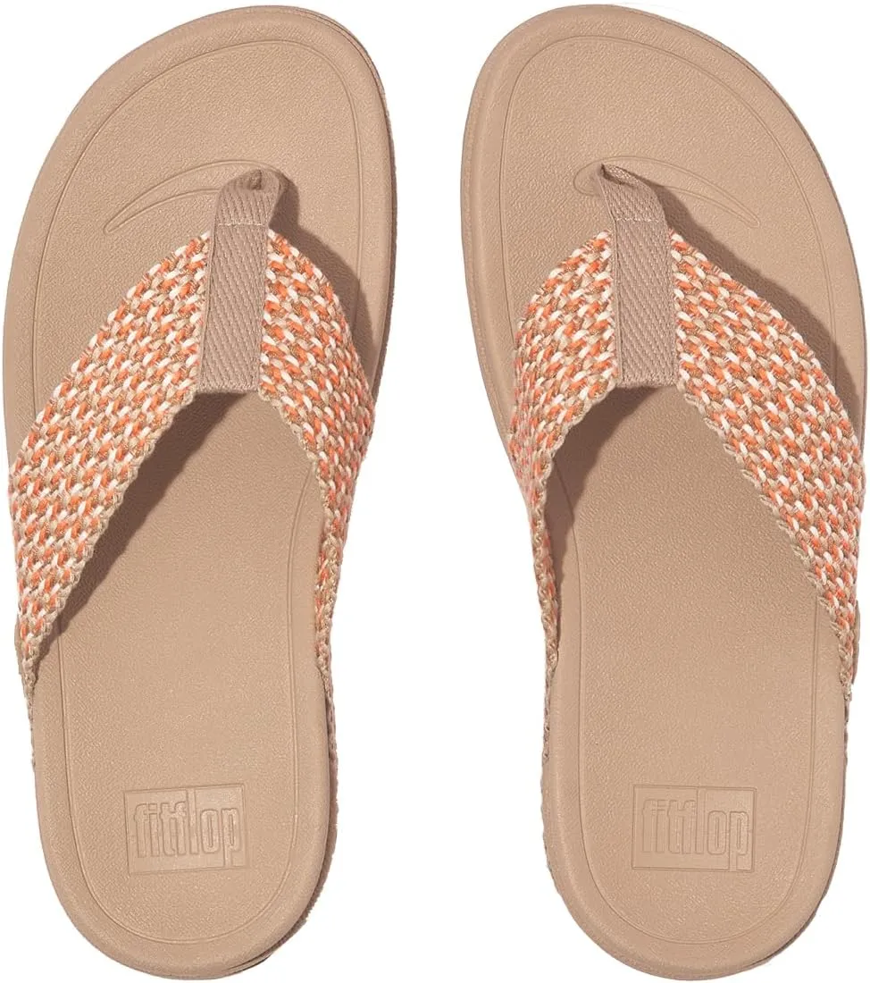 FitFlop Women's Surfa Multi-Tone Webbing Toe-Post Sandals Wedge