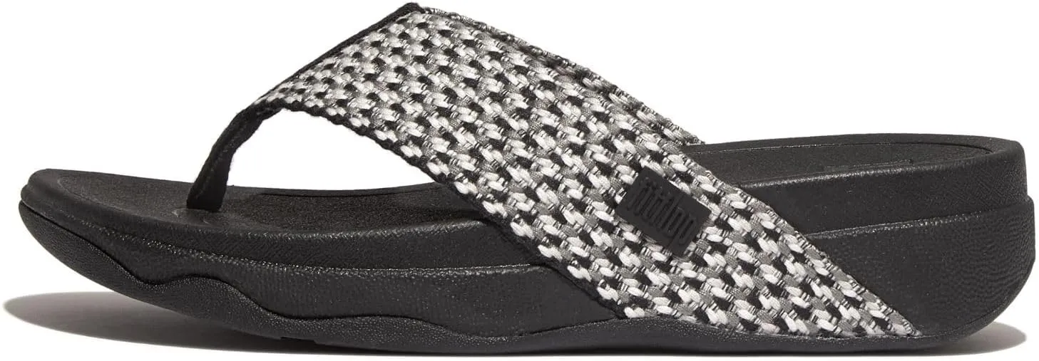 FitFlop Women's Surfa Multi-Tone Webbing Toe-Post Sandals Wedge