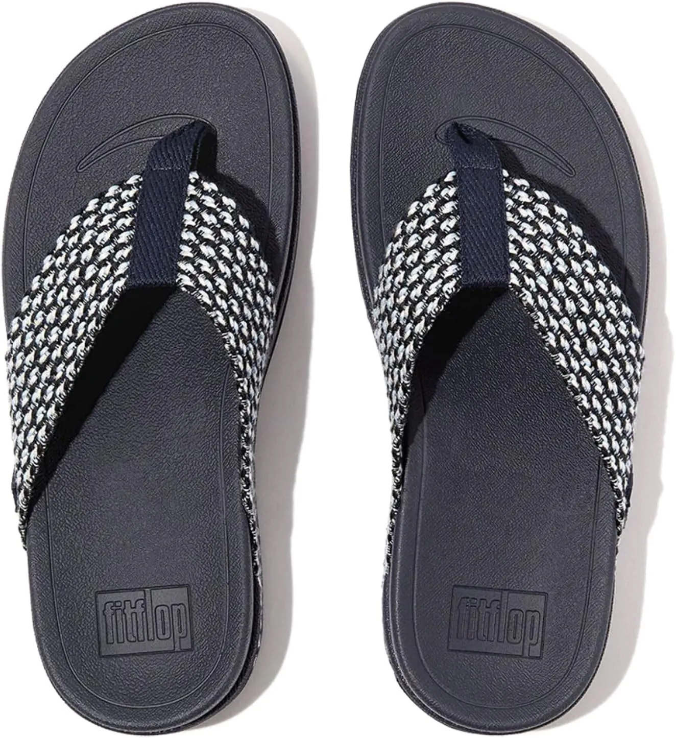 FitFlop Women's Surfa Multi-Tone Webbing Toe-Post Sandals Wedge