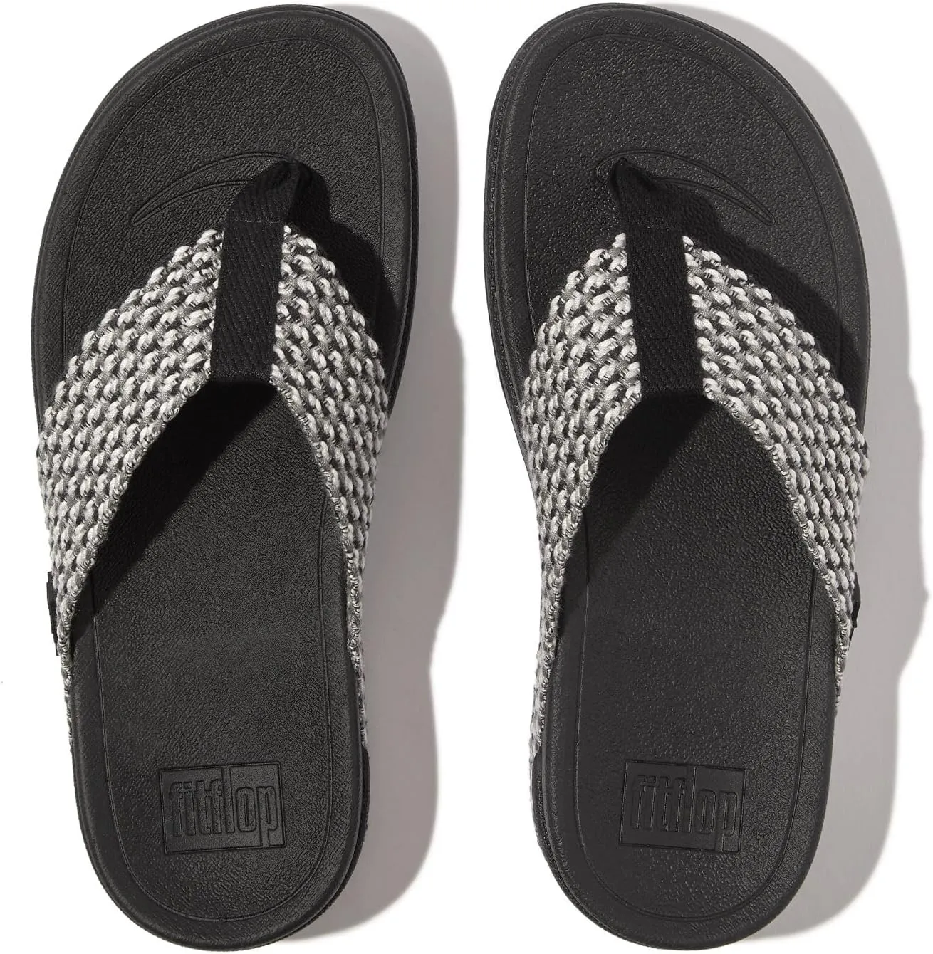 FitFlop Women's Surfa Multi-Tone Webbing Toe-Post Sandals Wedge