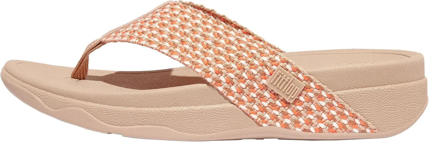 FitFlop Women's Surfa Multi-Tone Webbing Toe-Post Sandals Wedge