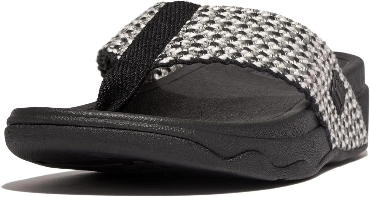 FitFlop Women's Surfa Multi-Tone Webbing Toe-Post Sandals Wedge