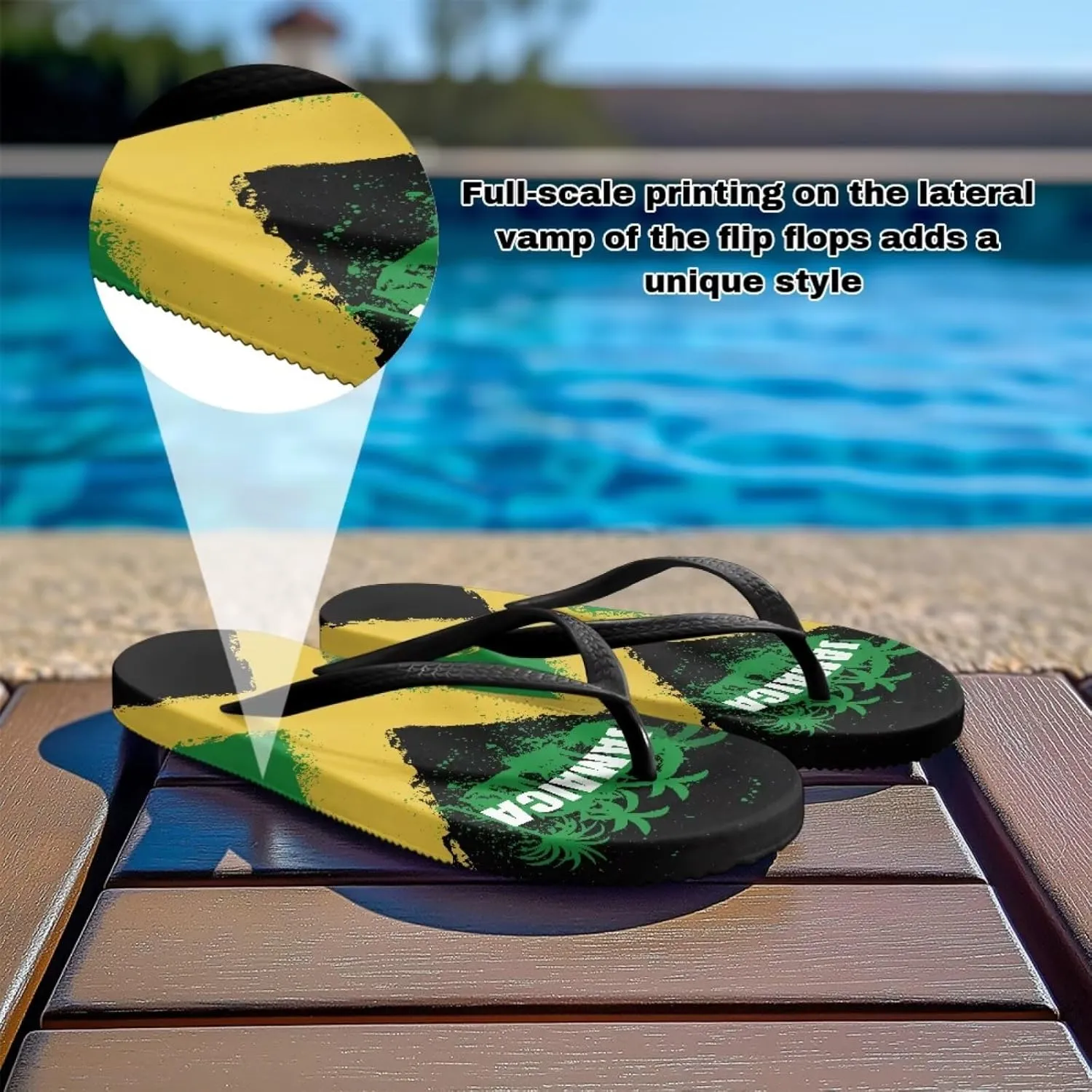 Flag Thong Flip Flops Waterproof Walking Sandal Summer Beach Walking Flip Flop Slippers for Women