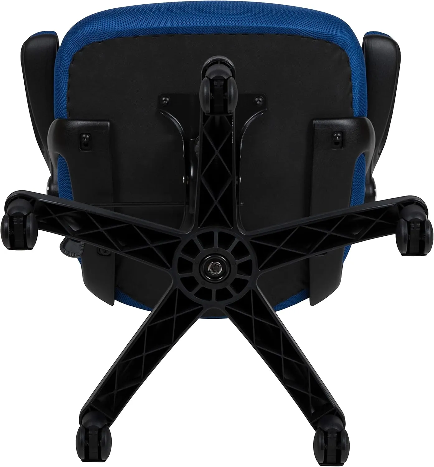 Flash Furniture Porter High-Back Swivel Office Chair with Adjustable Lumbar Support and Seat Height, Ergonomic Mesh Desk Chair with Flip-Up Armrests, Blue/Black