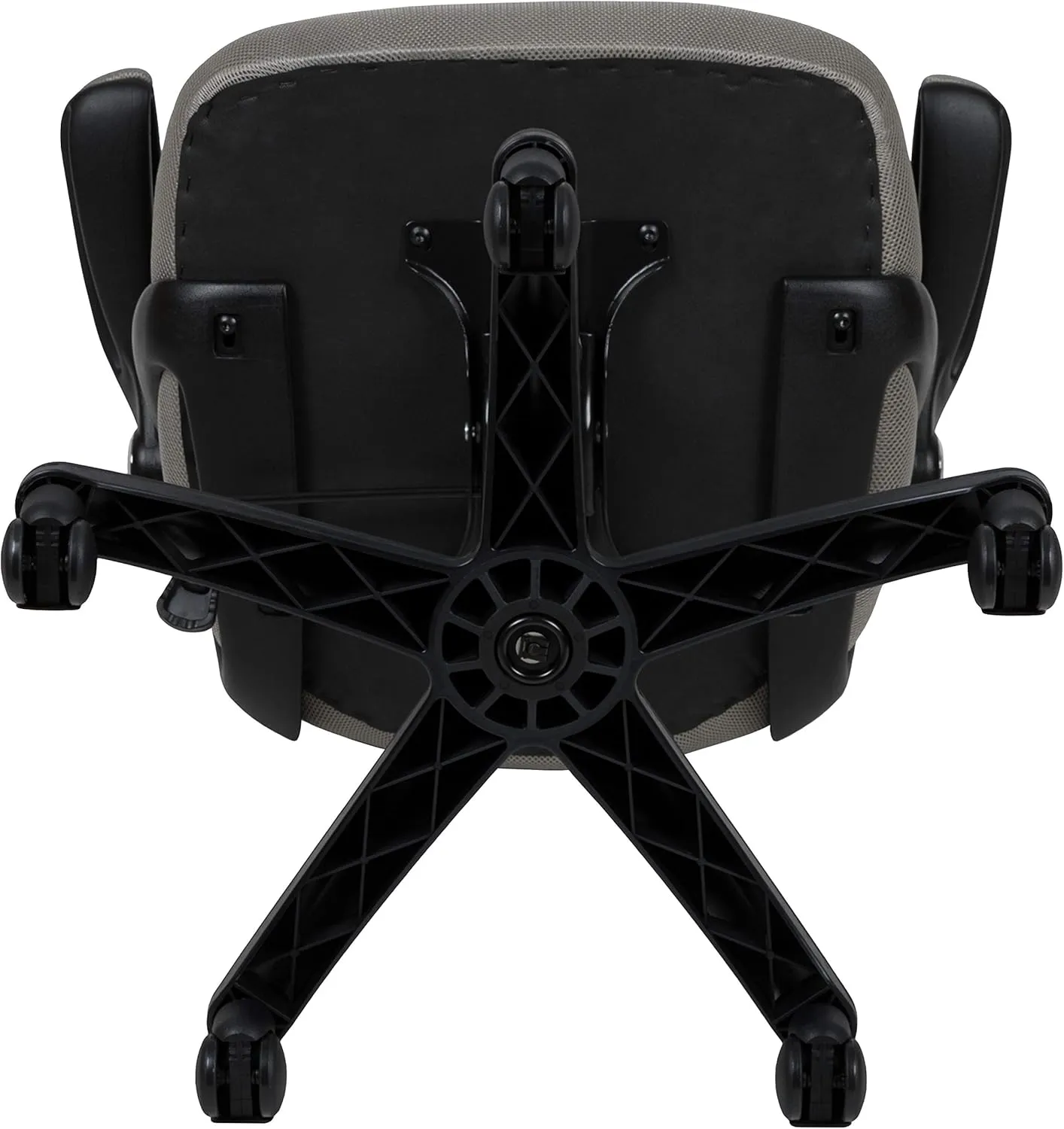Flash Furniture Porter High-Back Swivel Office Chair with Adjustable Lumbar Support and Seat Height, Ergonomic Mesh Desk Chair with Flip-Up Armrests, Gray/Black