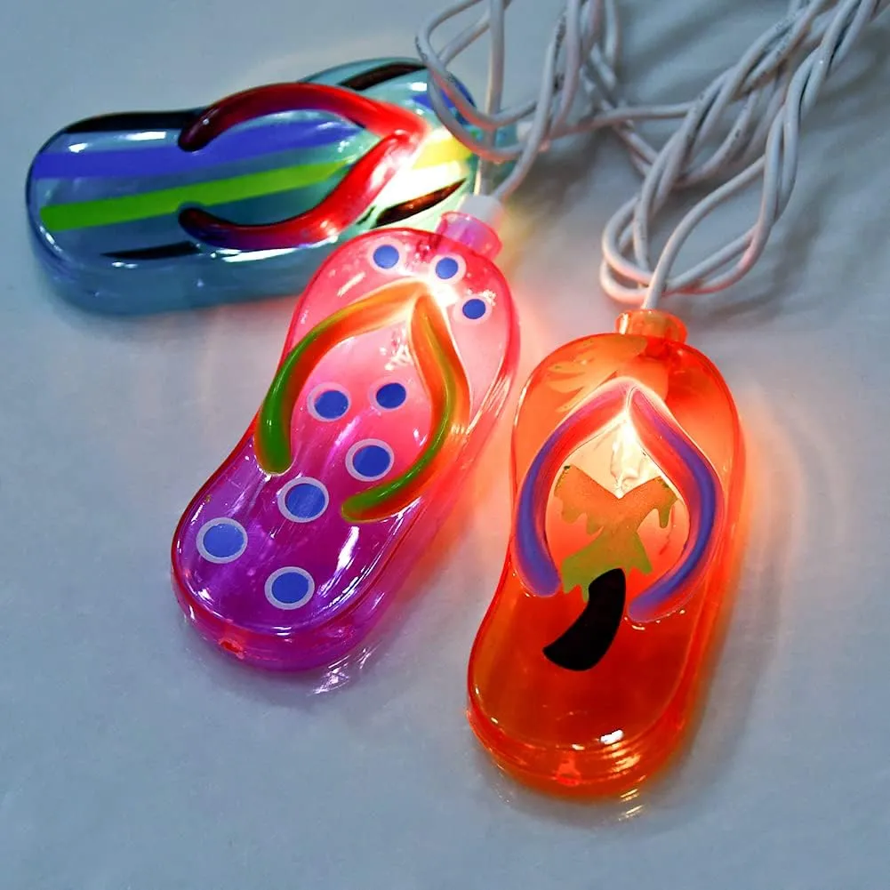 Flip Flop Outdoor Lights 8.5Ft Slipper String Light Tropical Beach Themed Decorations with 10 Flip Flops Lights, Fairy Light for Bedroom Wreathe Summer Kids Room Kindergarten Decor