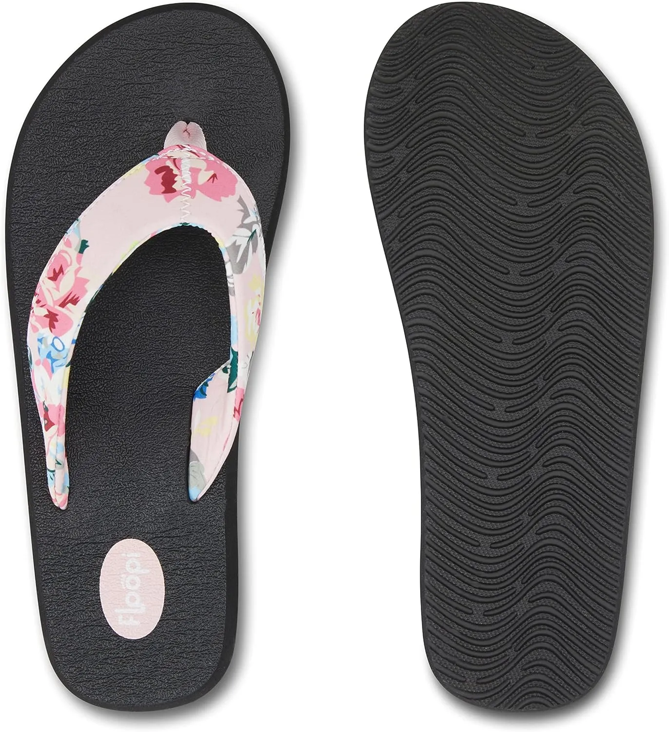 Floopi Flip Flops for Women Flat Yoga Mat Thong Womens Sandals Ladies Beach Sandals with Indoor & Outdoor Anti Skid Soles