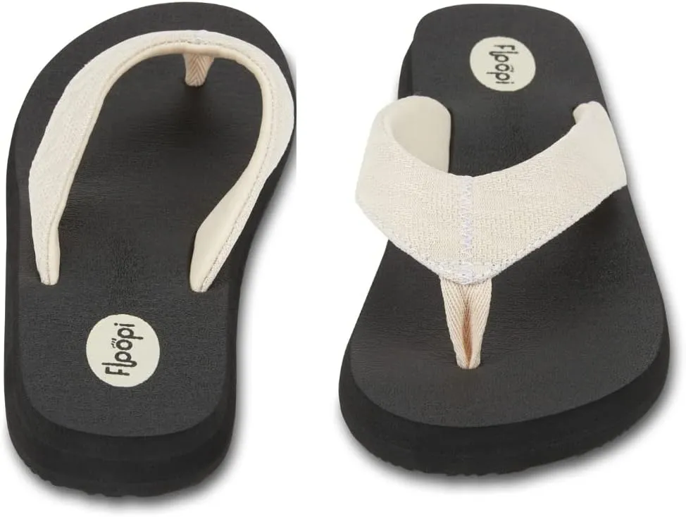 Floopi Flip Flops for Women Flat Yoga Mat Thong Womens Sandals Ladies Beach Sandals with Indoor & Outdoor Anti Skid Soles