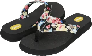 Floopi Flip Flops for Women Flat Yoga Mat Thong Womens Sandals Ladies Beach Sandals with Indoor & Outdoor Anti Skid Soles
