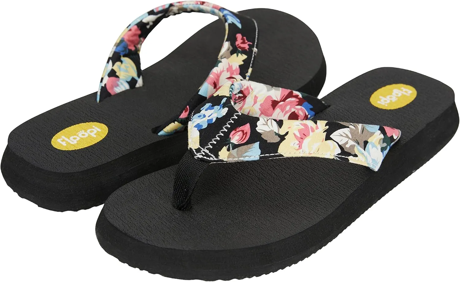 Floopi Flip Flops for Women Flat Yoga Mat Thong Womens Sandals Ladies Beach Sandals with Indoor & Outdoor Anti Skid Soles