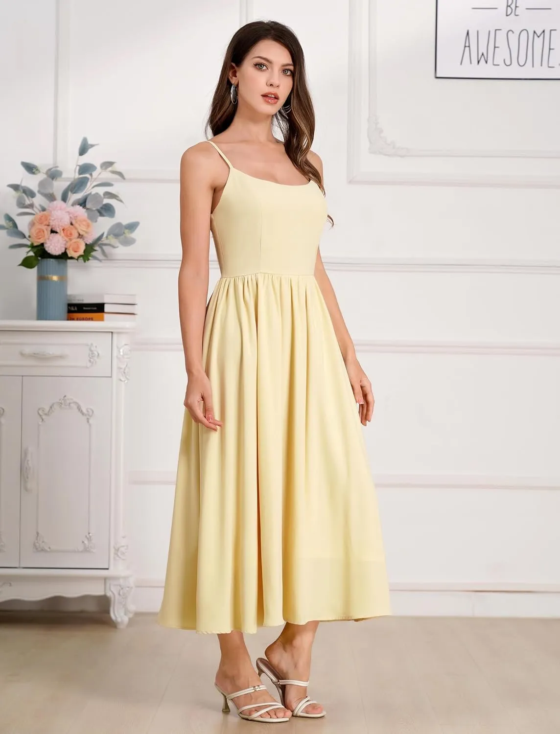 Floral Corset Dress Solid Long Dress Low Cut Dress Open Back Summer Dress