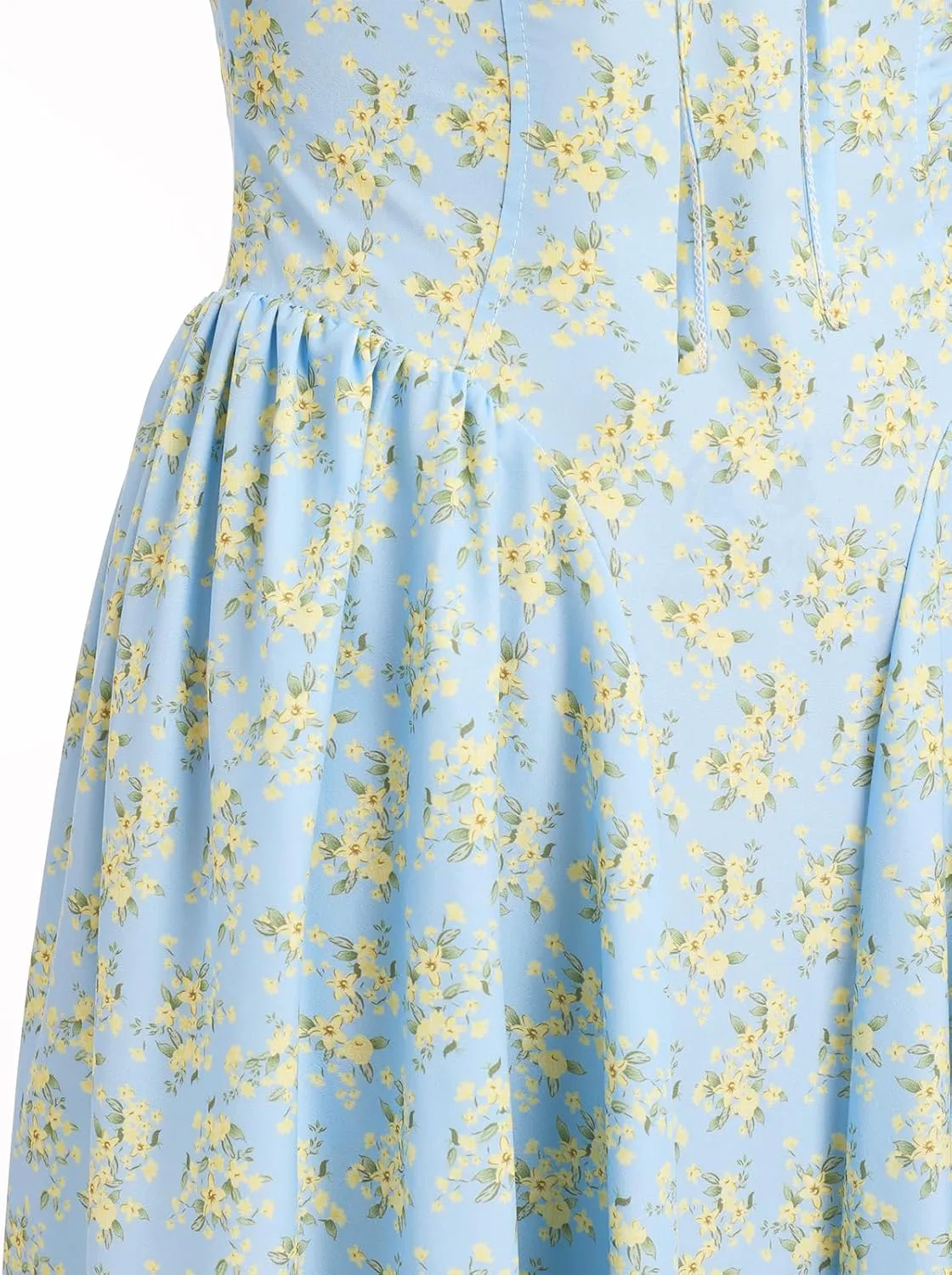 Floral Corset Dress Solid Long Dress Sleeveless Halter Low Cut Dress Open Back Bustier Midi Dress Summer