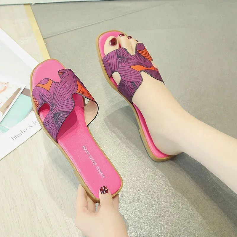 Floral Design Thong Style Sandal