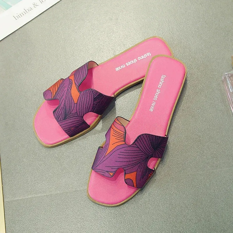 Floral Design Thong Style Sandal