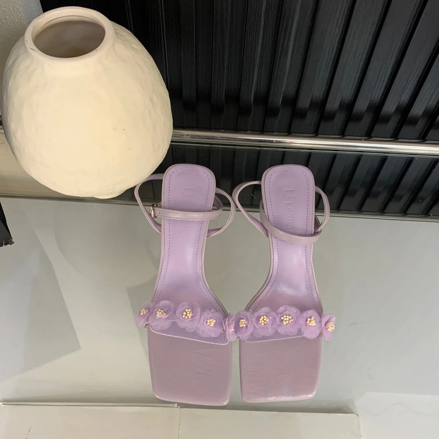 Floral Strap Heels