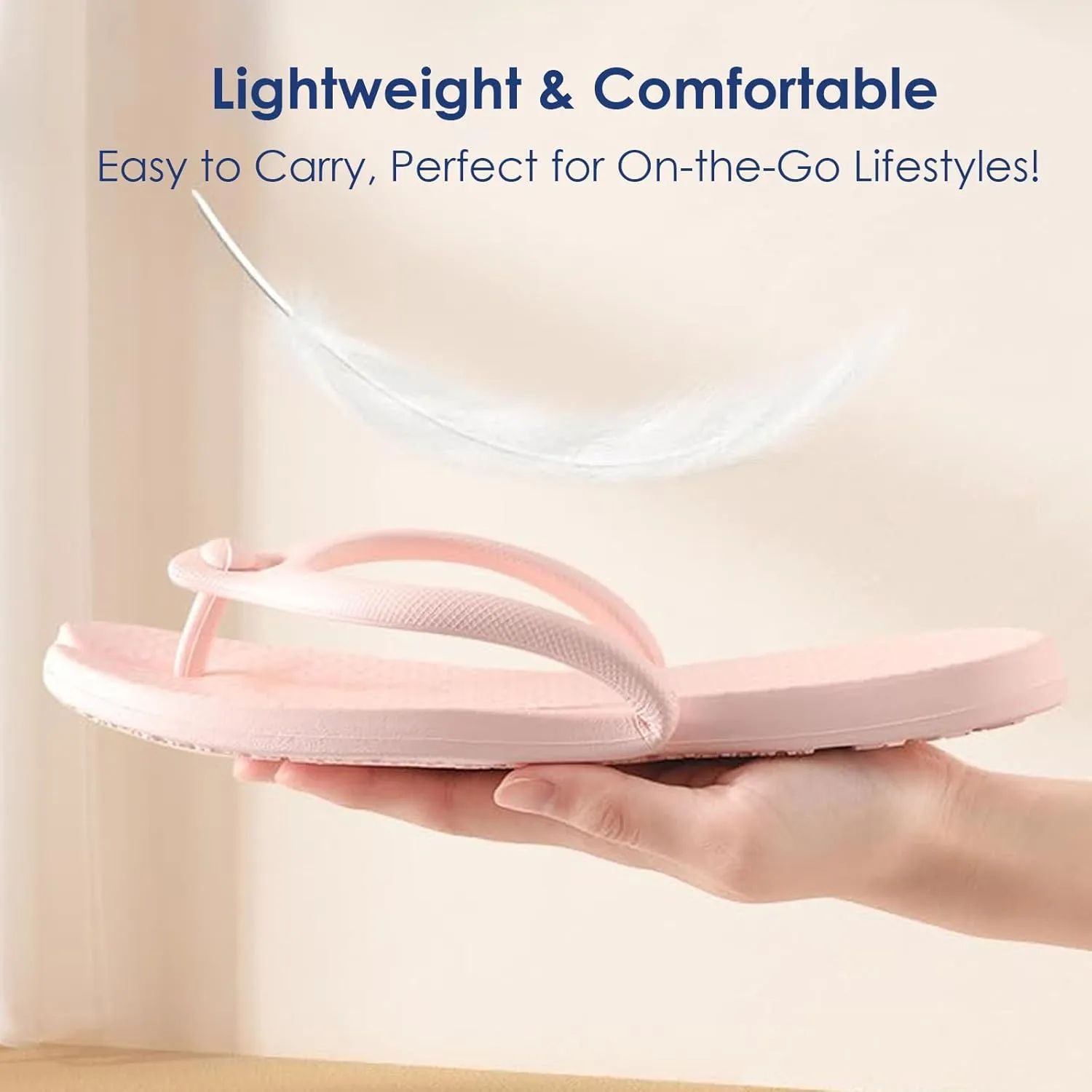 Foldable Travel Slippers for Men & Women – Non-Slip Waterproof Shower Flip Flops, Quick Dry Pool Sandals, Lightweight Portable Beach & Camp Slides, Comfortable & Durable EVA Shower Shoes Blue
