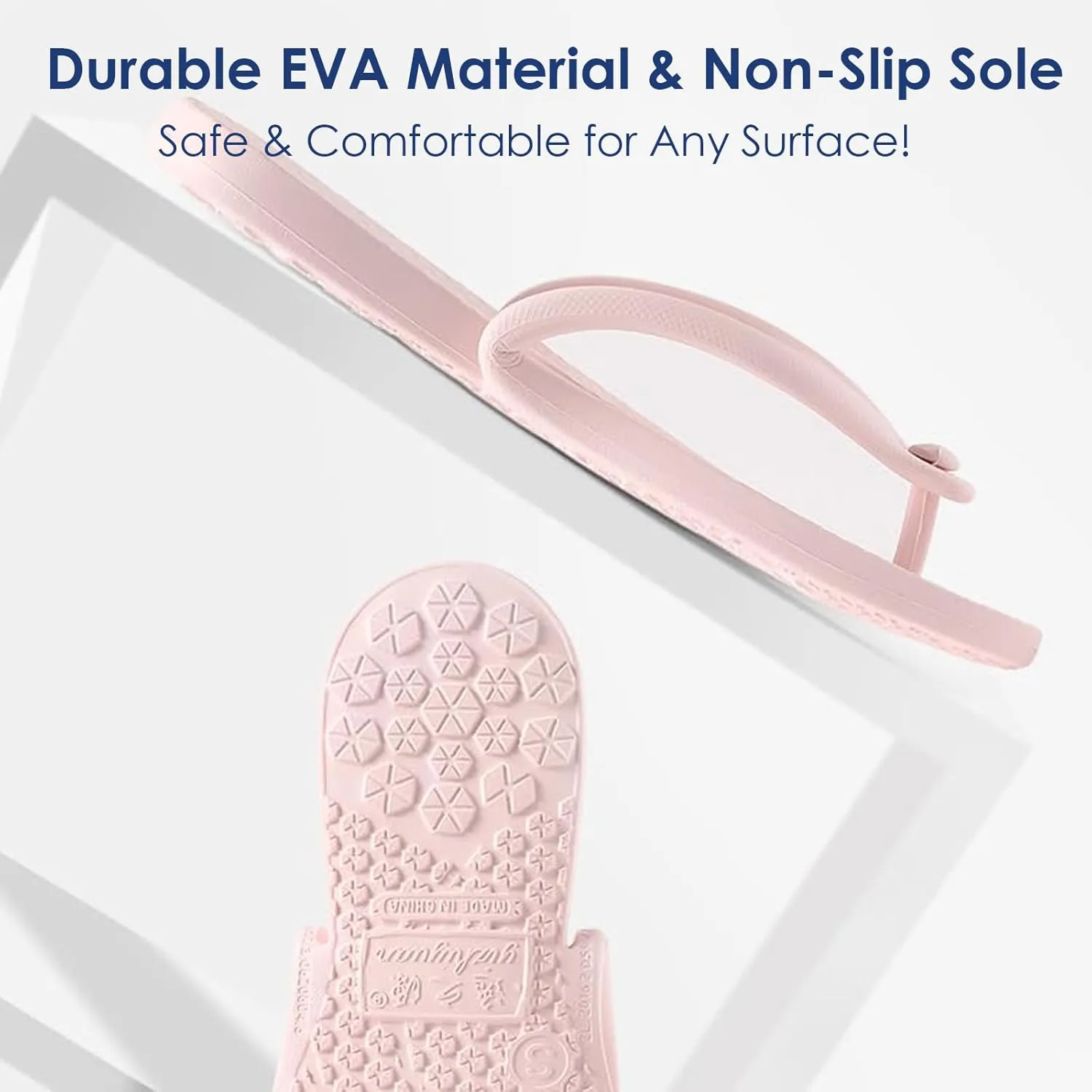 Foldable Travel Slippers for Men & Women – Non-Slip Waterproof Shower Flip Flops, Quick Dry Pool Sandals, Lightweight Portable Beach & Camp Slides, Comfortable & Durable EVA Shower Shoes Blue