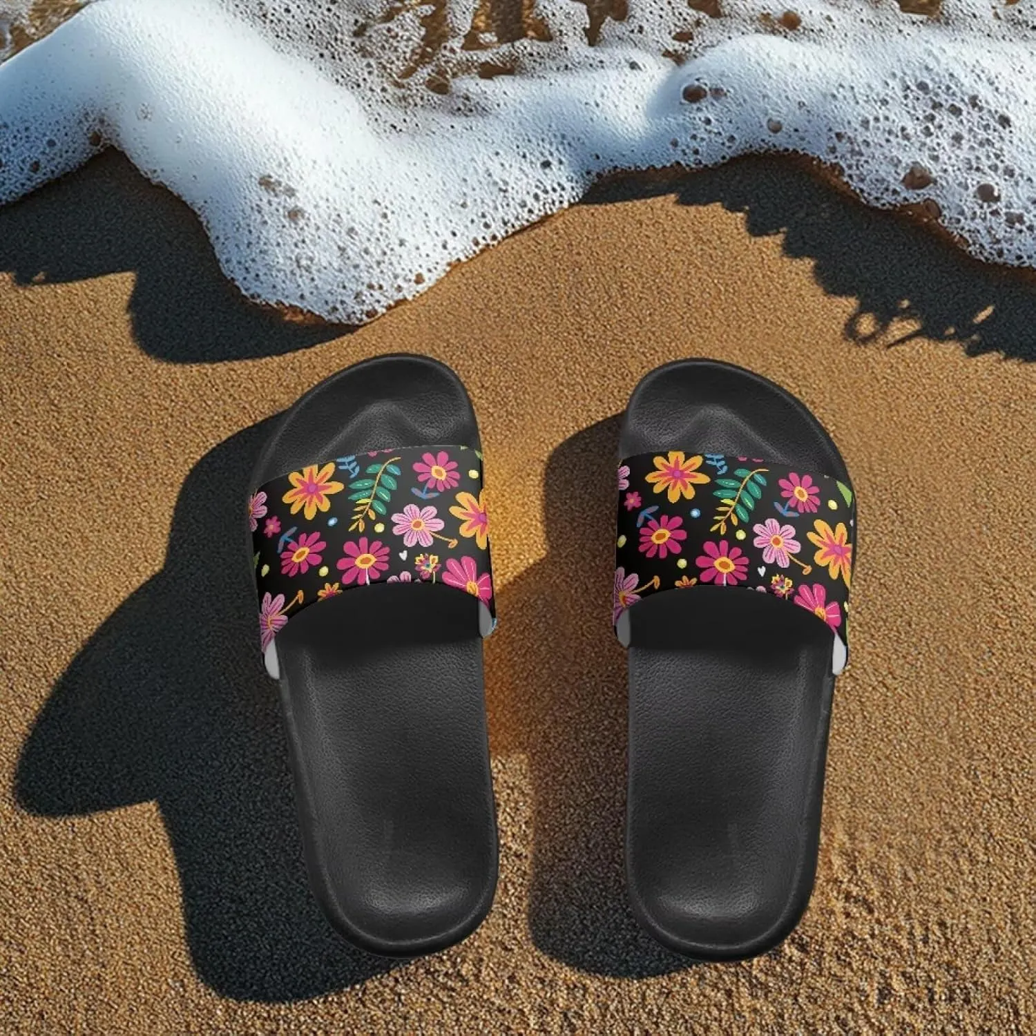Forchrinse Skull Slides for Women Men Goth Sandals Slippers Y2K Fashion Slide Platform Summer Shoes Arch Support