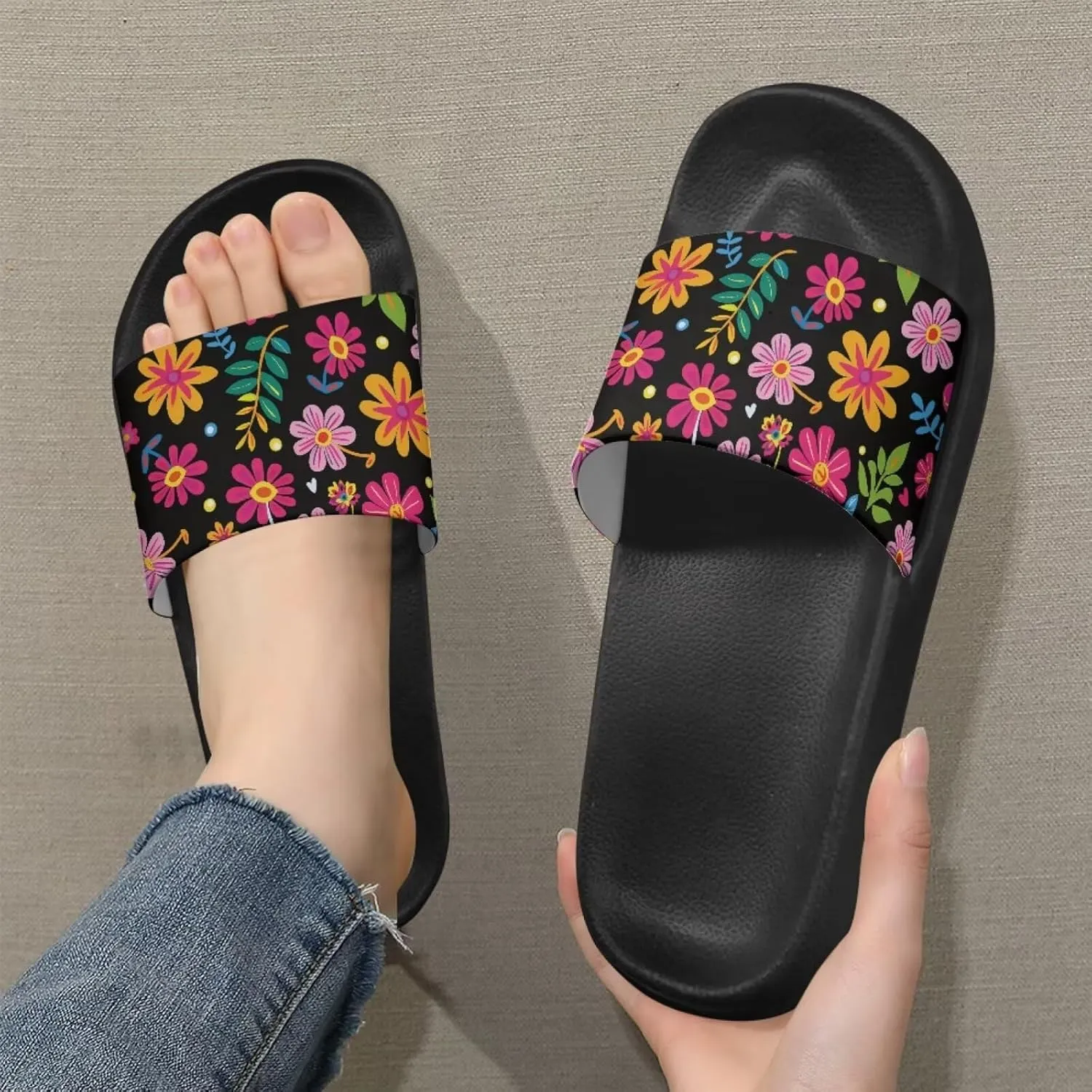 Forchrinse Skull Slides for Women Men Goth Sandals Slippers Y2K Fashion Slide Platform Summer Shoes Arch Support