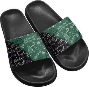 Forchrinse Vintage World Map Print Unisex Shower Slippers Causal Slip on Slide Sandals Open Toe Home Slippers for Women Men