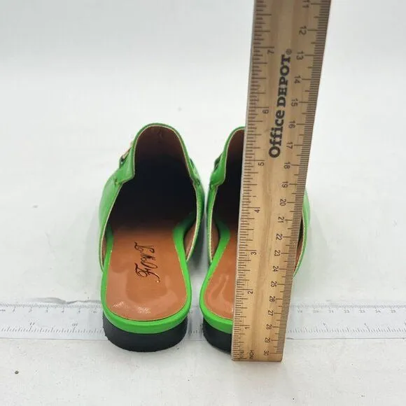 FOWT Green Closed Toe Low Heel Backless Mule Sandal Lightweight Walking Shoe