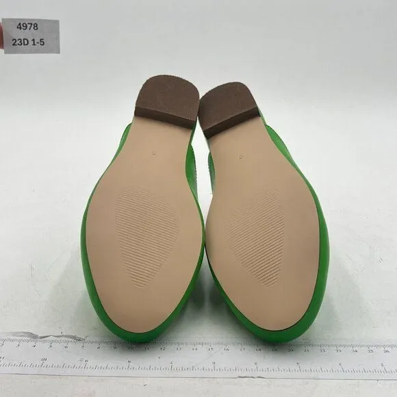 FOWT Green Closed Toe Low Heel Backless Mule Sandal Lightweight Walking Shoe
