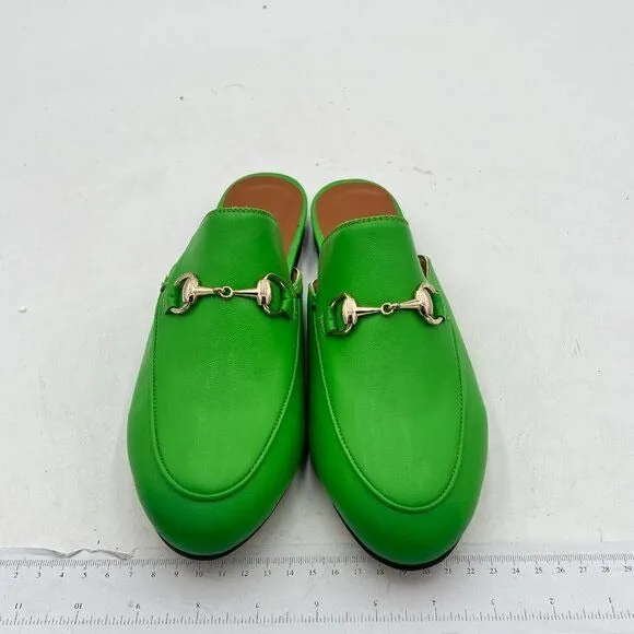 FOWT Green Closed Toe Low Heel Backless Mule Sandal Lightweight Walking Shoe