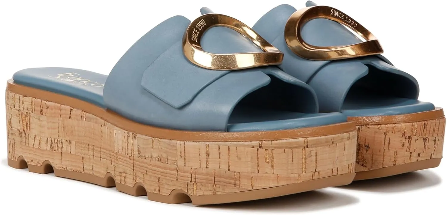 Franco Sarto Women's Hoda Cork Platform Slide Sandals