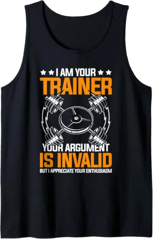 Funny Fitness Trainer Gift Idea Gym Personal Trainer Tank Top