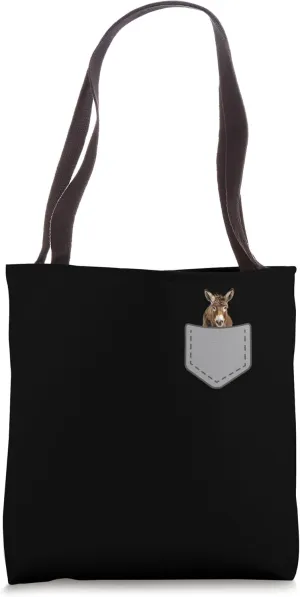 Funny Mule In Your Pocket Animal Tote Bag