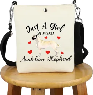 G2TUP Anatolian Shepherd Lover Gift Who Loves Anatolian Shepherd Crossbody Bag Anatolian Shepherd Mom Travel Bag Dog Merch
