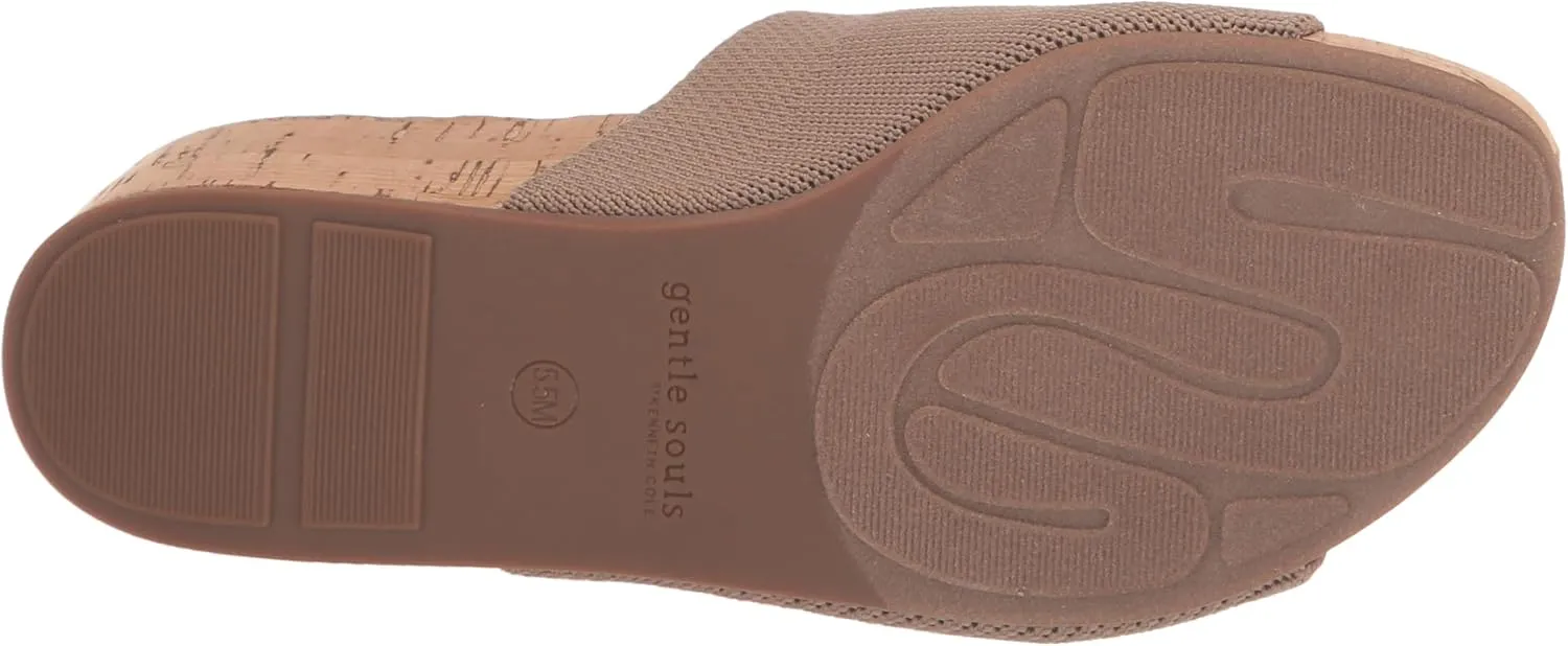 Gentle Souls by Kenneth Cole Women's Gisele Wedge Slide Heeled Sandal