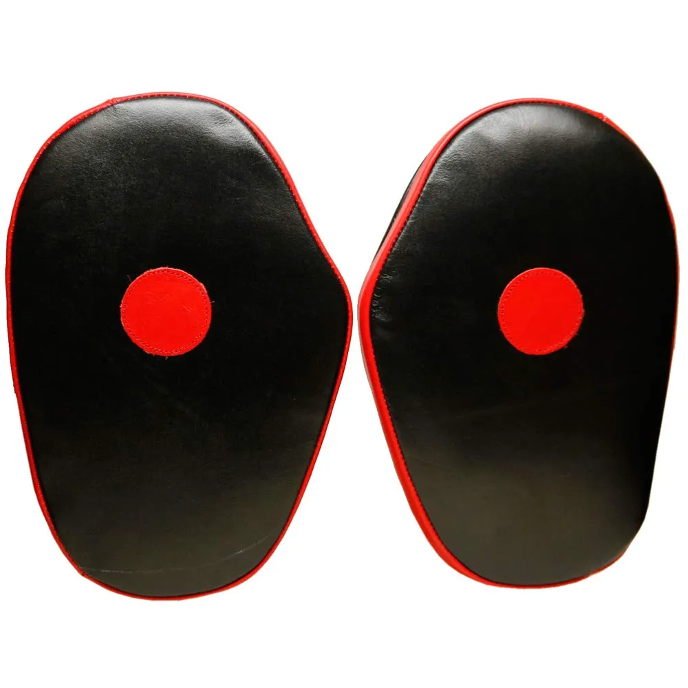 Genuine Leather Target Focus Punching Mitts for MMA, Kickboxing, Muay Thai & Martial Arts Training | Shock-Absorbing, Lightweight, Durable with Adjustable Wrist Support & Finger Cover