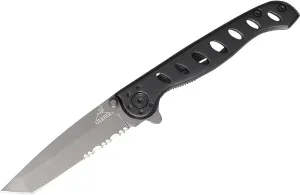 Gerber Gear EVO Mid Tanto Pocket Knife - 3.12" Partially Serrated Blade Folding Knife - EDC Gear and Equipment - Stainless Steel