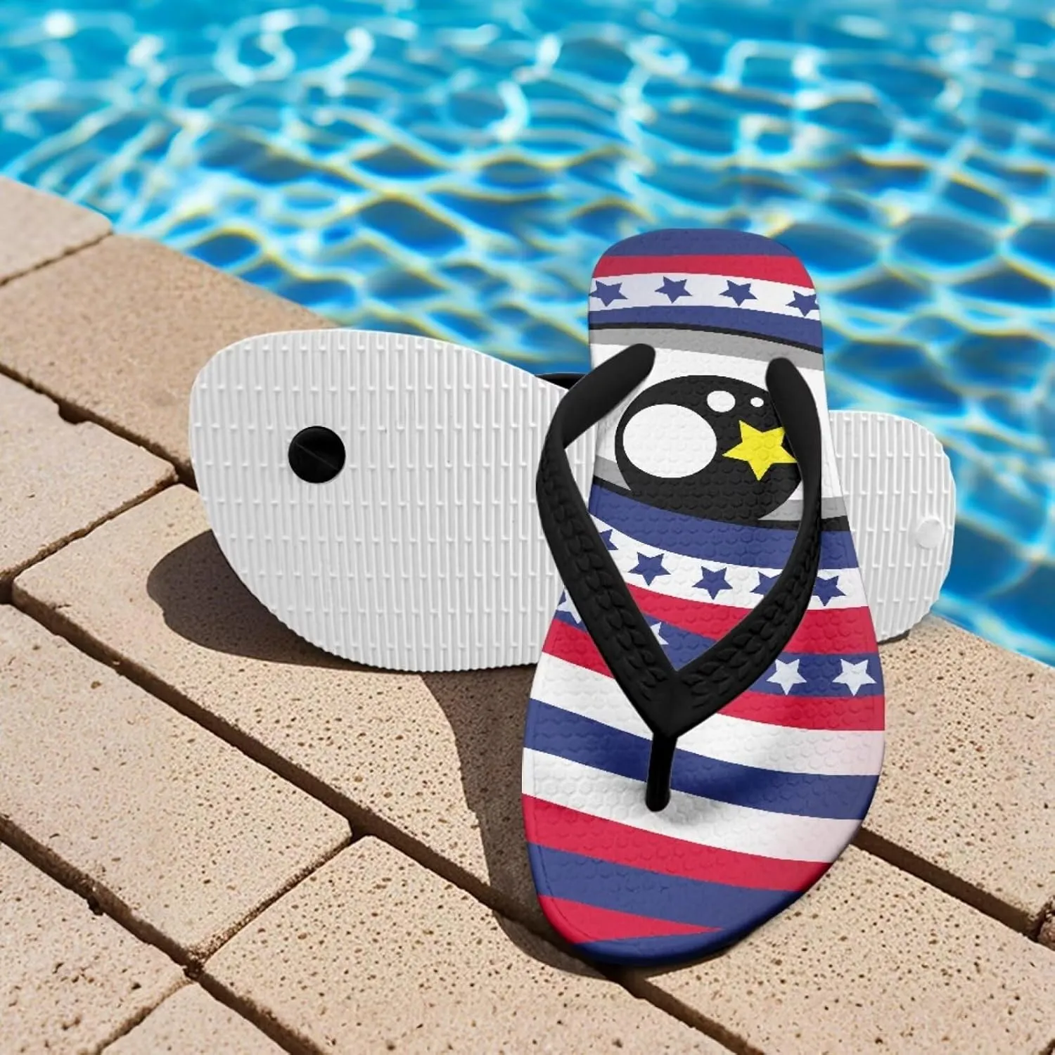 Girls Red Ladybug Flip Flops Kids Slip on Thong Sandals Ladybug Cosplay Slippers for Summer Beach Pool