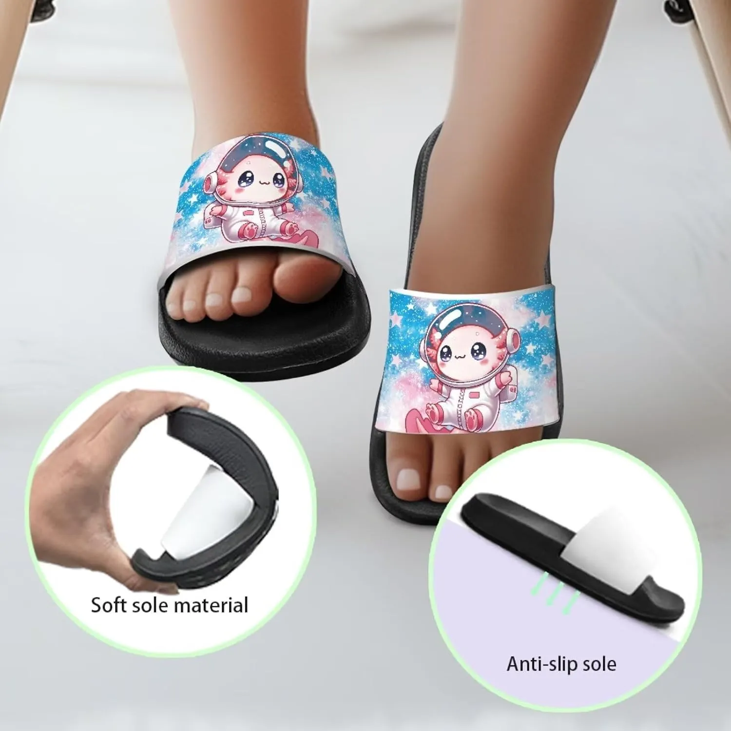 Girls Slides Kids Summer House Shoes for Boys Beach Pool Sporty Slides Shower Non Slip Swimming Gifts