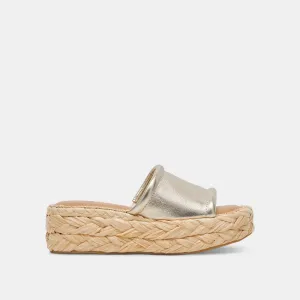 Gold Metallic Chavi Sandal