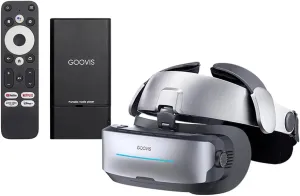 GOOVIS G3 Max XR Head Mounted Display with D4H1 Media Player – 1000'' QHD 2.5K 120Hz Micro-OLED Display, Blu-ray 3D Personal Theater, Compatible with iPhone16/Android/PC/Handhelds/PS5/Blu-ray Players