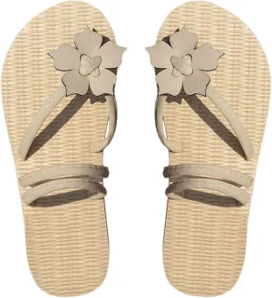 GORGLITTER Women's Flower Sandals Summer Boho Beach Flip Flops Flats Thongs Slide Sandals