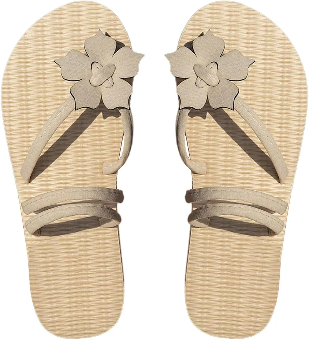 GORGLITTER Women's Flower Sandals Summer Boho Beach Flip Flops Flats Thongs Slide Sandals