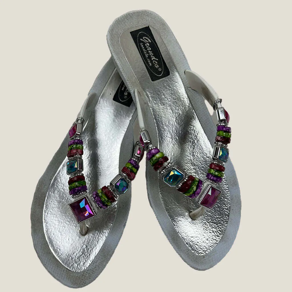 Grandco White Rainbow Flip-Flop 7