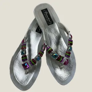 Grandco White Rainbow Flip-Flop 7