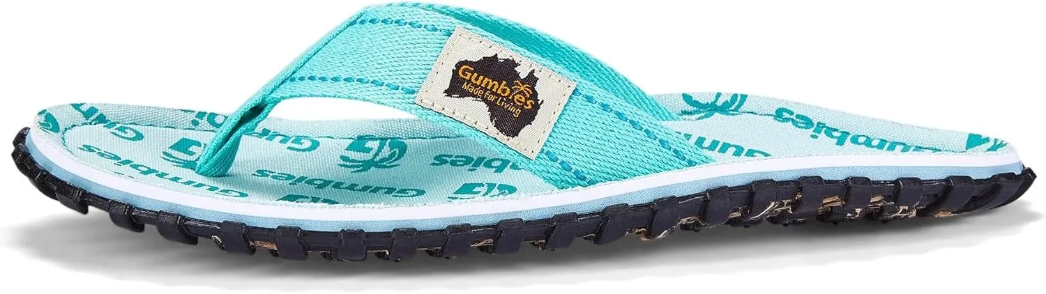 Gumbies Islander Flip-Flops | Unisex Classic Canvas Flip-Flops with Recycled Rubber Outsole & Cotton Footbed | Contoured, Lightweight & Everyday Comfortable