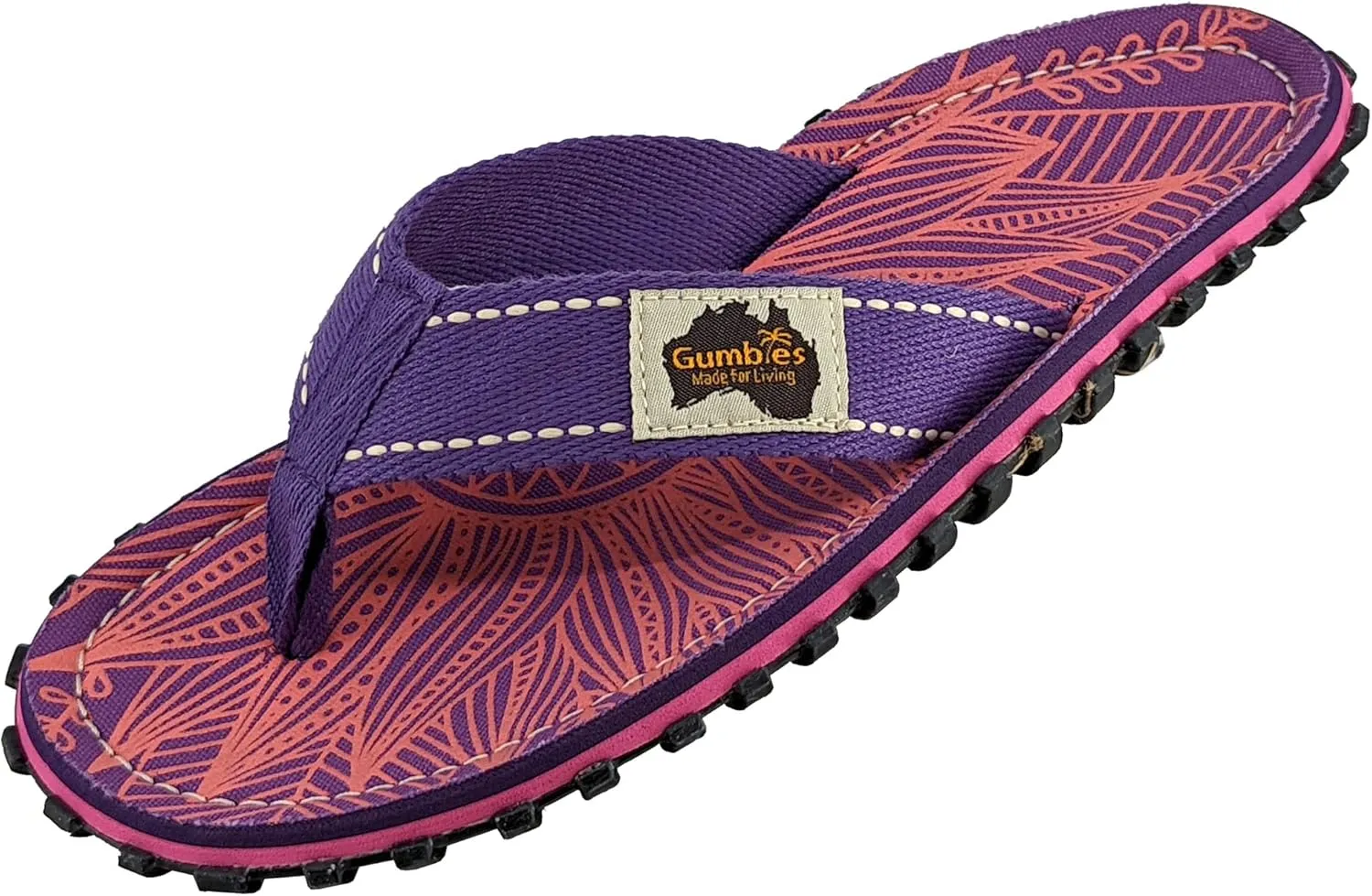 Gumbies Islander Flip-Flops | Unisex Classic Canvas Flip-Flops with Recycled Rubber Outsole & Cotton Footbed | Contoured, Lightweight & Everyday Comfortable