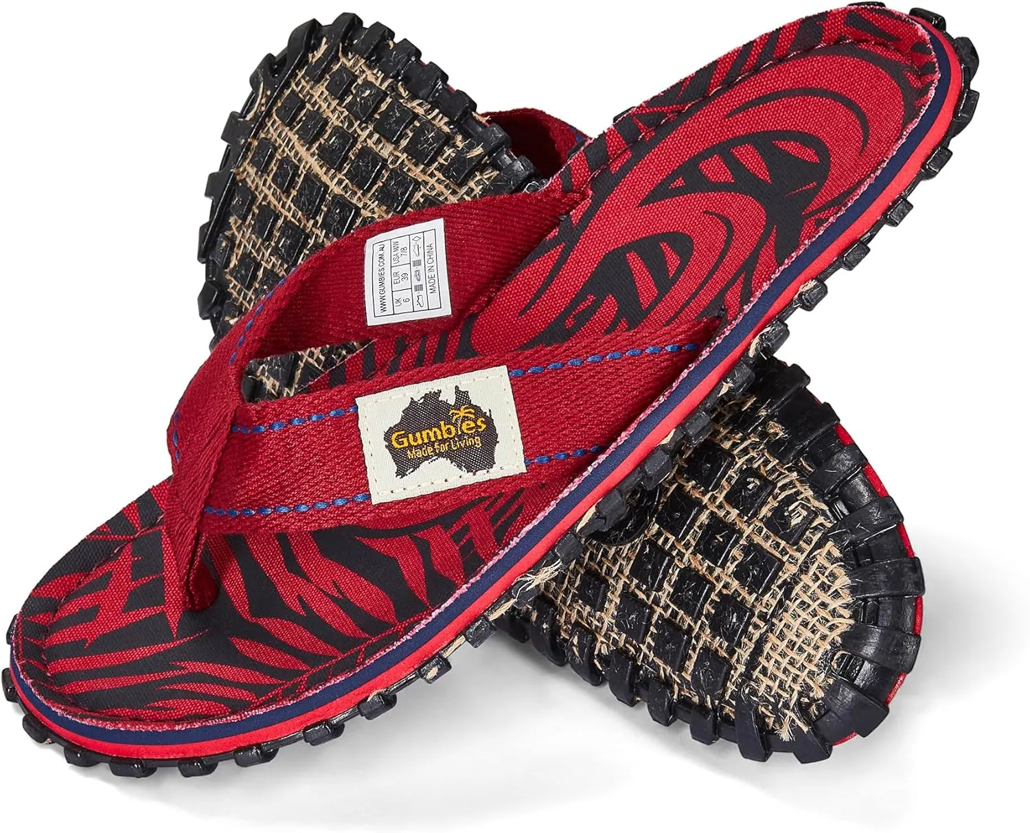 Gumbies Islander Flip-Flops | Unisex Classic Canvas Flip-Flops with Recycled Rubber Outsole & Cotton Footbed | Contoured, Lightweight & Everyday Comfortable