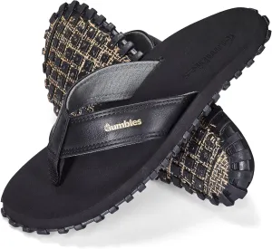 Gumbies Vegovert Unisex Flip-Flop, with Supersoft Brush EVA Footbed, Soft Cotton Backed Faux Leather Strap & Recycled Rubber Sole - Comfort Guaranteed