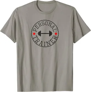 Gym Fitness Personal Trainer logo badge workout t-shirt