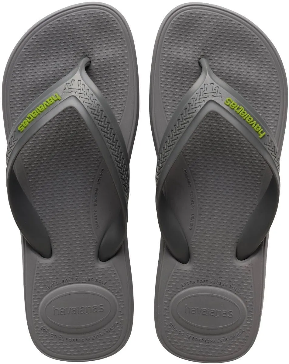 Havaianas for Men - Top Max Comfort Flip Flops, Steel Gray, 9/10